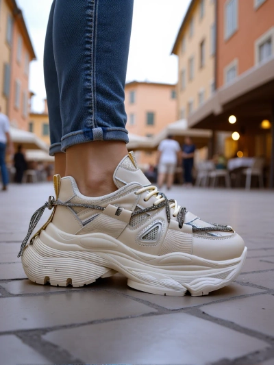 Royalfashion Pantofi sport pentru femei cu talpă groasă Reterri