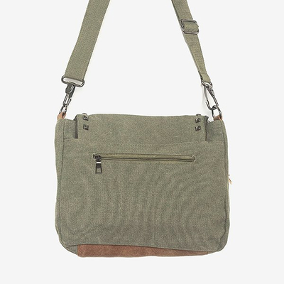 Damska torebka z ozdobami w kolorze khaki - Torebki