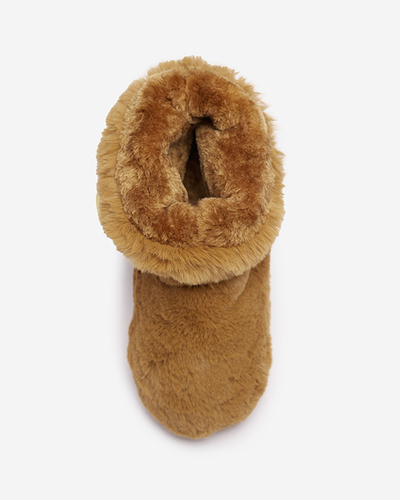 Cizme de zăpadă pentru femei Camel cu blană Sattopa- Footwear