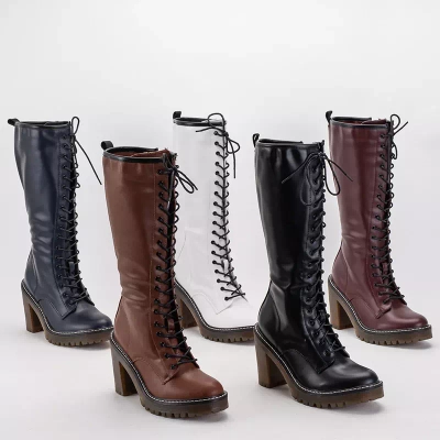 OUTLET Cizme de dama bleumarin pe post Elisha - Incaltaminte