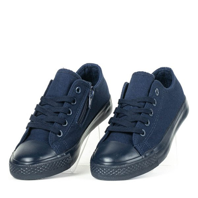 Dziecięce trampki sznurowane w kolorze granatowym Azza - Obuwie