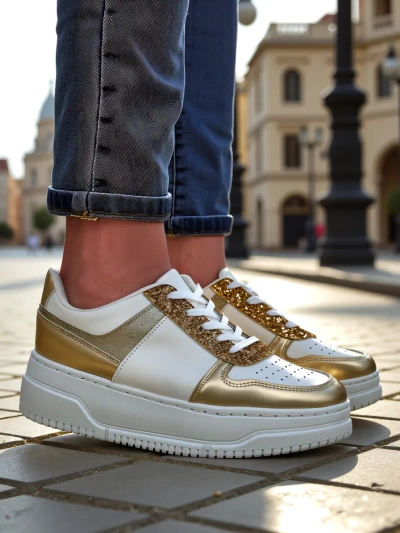 Royalfashion Adidași pentru Femei cu Sclipici Qisofi