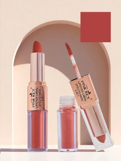 Ruj mat sub formă de baton și lichid 2-în-1 Strawberry Mousse
