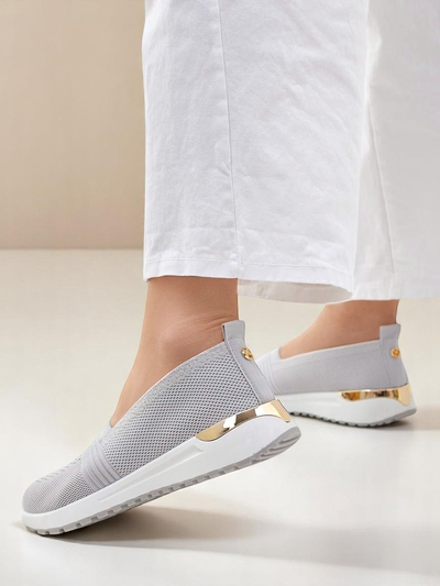 Pantofi din material pentru femei tip slip-on Royalfashion Perfeti