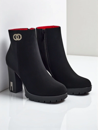 Botine Stella Negre Elegante cu Toc