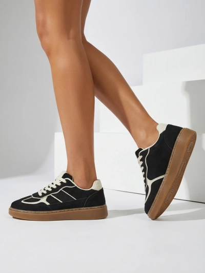 Trampki Damskie Flora Czarne Ekologiczne Sportowe na Co Dzień