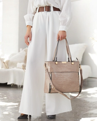 Royalfashion Geantă lacuită cu embosare