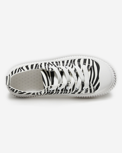 OUTLET Pantofi sport dama alb si negru, adidasi Amrica- Pantofi