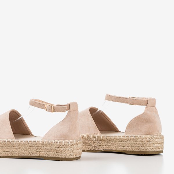 OUTLET Espadrile de dama bej pe platforma Maritel - Pantofi
