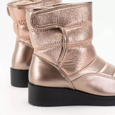 OUTLET Cizme stralucitoare roz deschis a'la cizme de zapada pentru femei Jomino - Incaltaminte