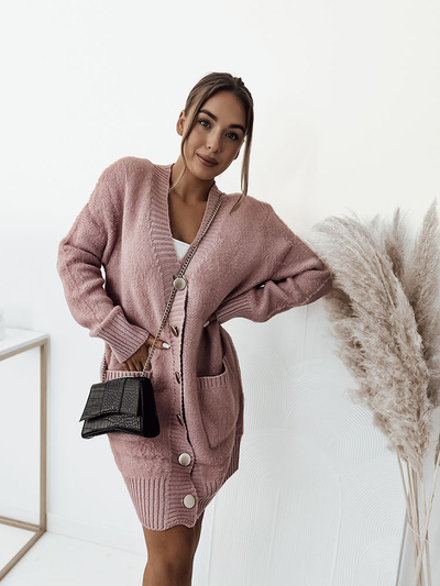 Royalfashion Pulover cu cuvertură pentru femei roz