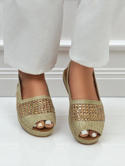 Sandale espadrile de damă cu strasuri Belle Sparkle