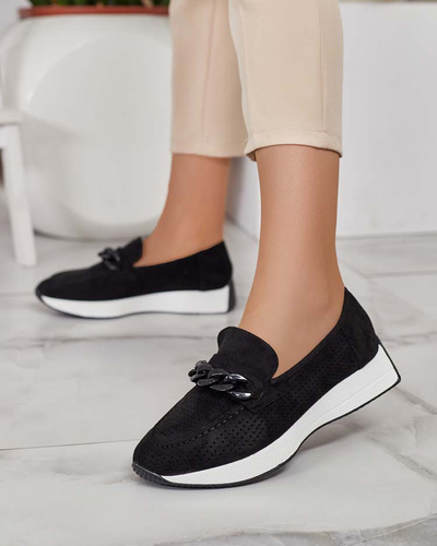 Royalfashion Mocasini de damă traforați cu lanț Isolla