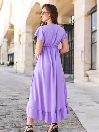 Rochie midi Royalfashion pentru femei cu tiv asimetric