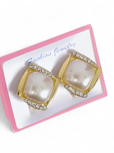 Klipsy kolczyki dam z perełką