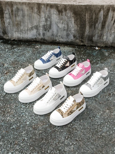 Royalfashion Sneakers platform pentru femei Aur