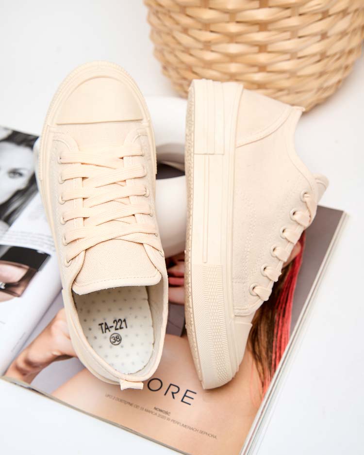 Royalfashion Adidași clasici cu șireturi pentru femei Seleas