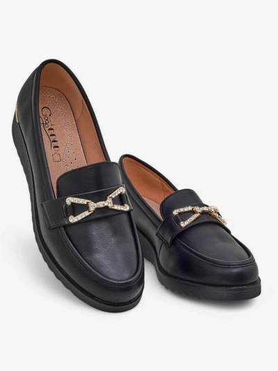 Mocasi de damă Royalfashion pe o platformă joasă Leffo