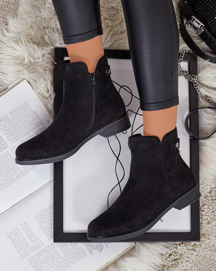 Royalfashion Cizme Dovilla din piele întoarsă eko pentru femei