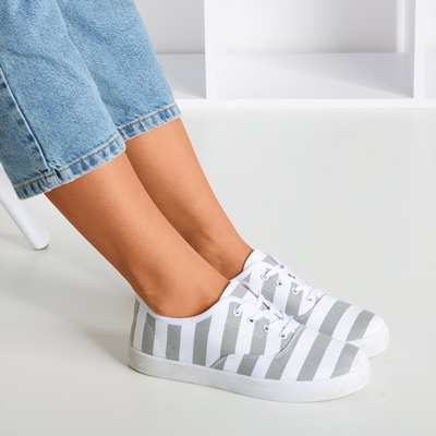 Adidași gri pentru femei - încălțăminte