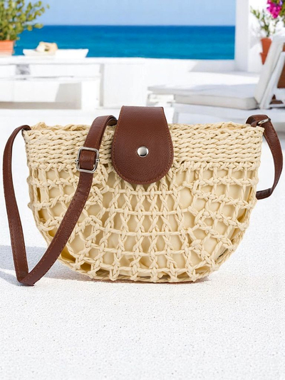 Royalfashion Geantă de mână mică din paie Boho Mini