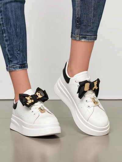 Adidași cu platformă pentru femei Royalfashion cu fundă Genimma