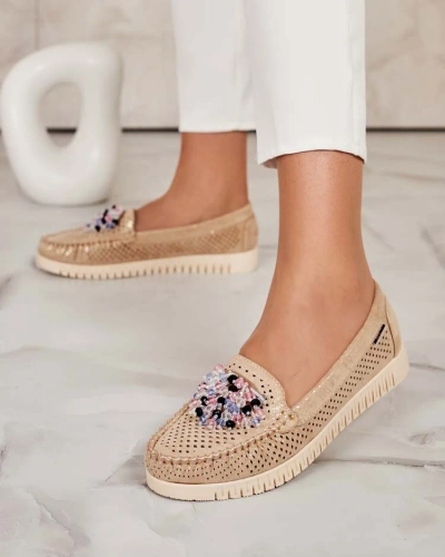 Royalfashion Mocasini de damă cu mărgele întredeschise Namis