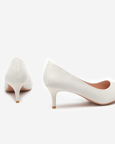 Pompe de damă gri deschis pe toc mic Oia - Îmbrăcăminte