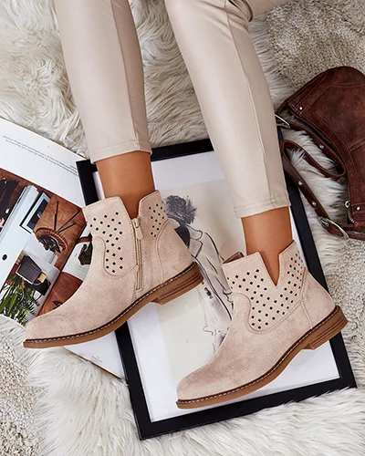 Royalfashion Cizme Rito maro deschis pentru femei