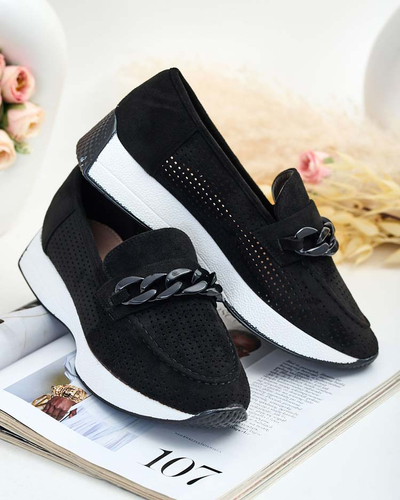 Royalfashion Mocasini de damă traforați cu lanț Isolla
