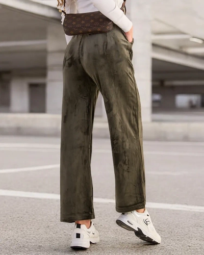 Royalfashion Pantaloni de trening pentru femei a'la velour
