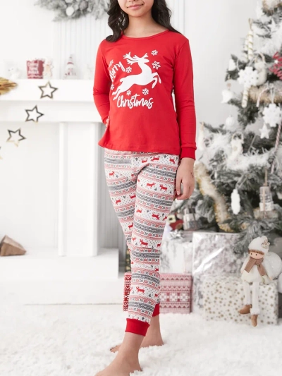 Pijamale de Crăciun pentru copii Royalfashion cu imprimeu