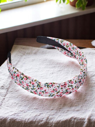Royalfashion Bentiță de păr cu fundiță, model floral Lilia