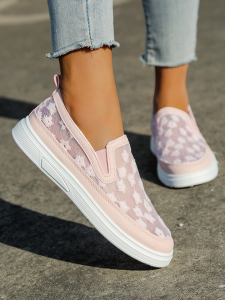 Loafers din plasă pentru femei Royalfashion cu flori Emzos