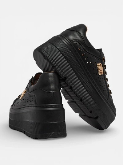 Sneakers sport damă ajurate din piele naturală Atelle