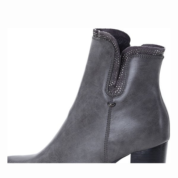 Szare botki na słupku Maddison - Obuwie