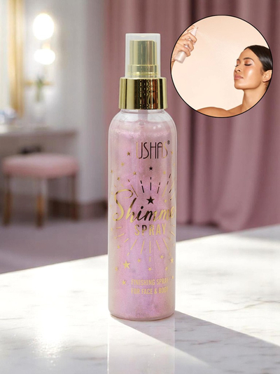 USHAS Summer Spray – Iluminator lichid pentru față și corp Roz