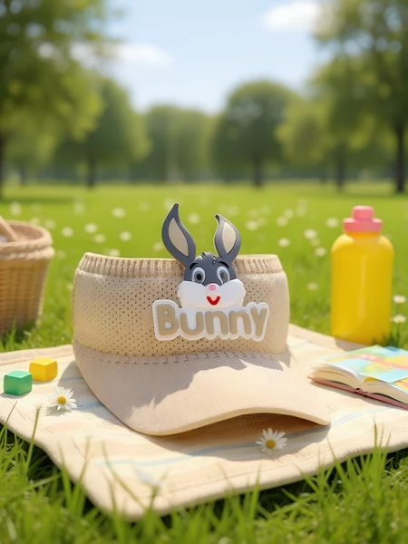 Royalfashion Vizier de soare pentru copii cu urechi de iepuraș