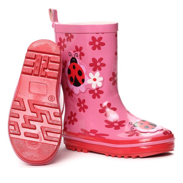 Dziewczęce kalosze z biedronką- Obuwie