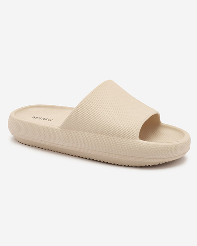 Royalfashion Șlapi de damă din cauciuc cu ștanțare în kaki Okeris