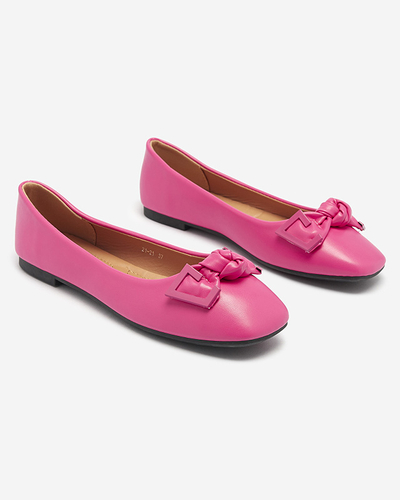 Balerini roz de damă cu decor pe nas Caxien- Footwear