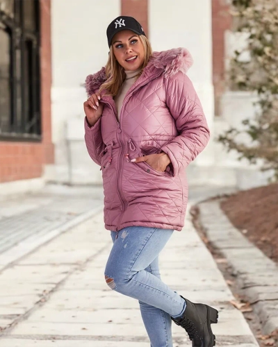 Royalfashion Jachetă matlasată pentru femei în roz