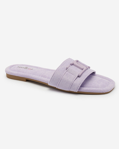 Royalfashion Șlapi de damă mov cu cataramă Rydr