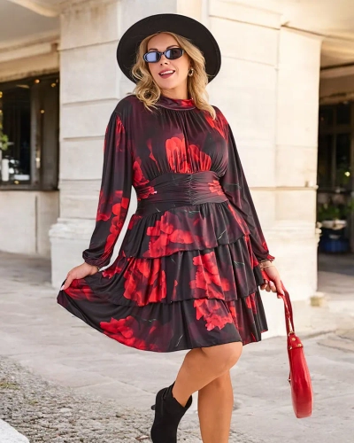 Rochie midi pentru femei Royalfashion cu print