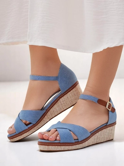 Royalfashion Sandalete dama cu talpă tip pană, fără vârf Terrific