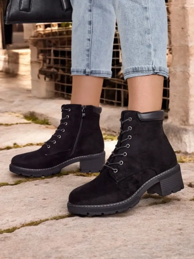 Royalfashion Botine cu siret pentru femei Esio