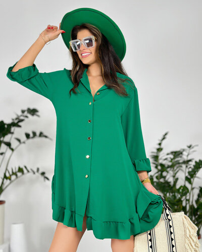Royalfashion Rochie oversize de damă cu volane
