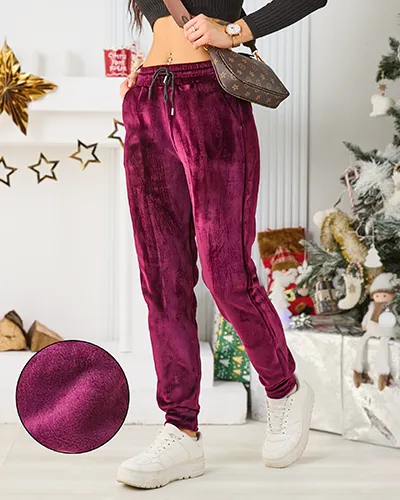 Royalfashion Pantaloni sport pentru femei căptușiti cu fleece