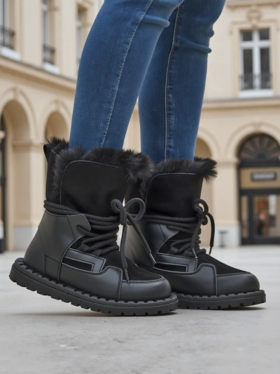 Botine de zăpadă cu șireturi pentru femei Royalfashion Viovi