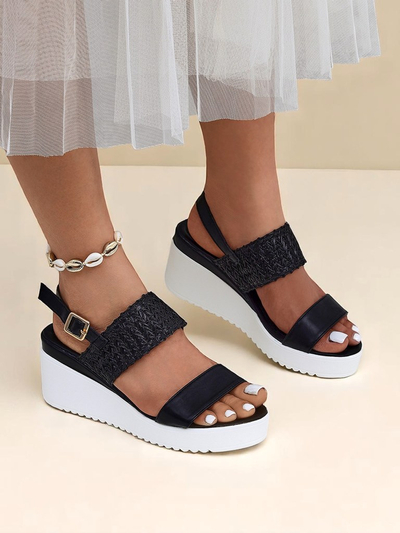 Royalfashion Cassia Nero wedge sandals - comfort and style for summer